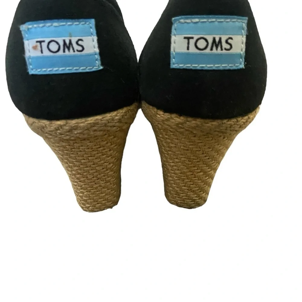 ❤️TOMS‎ Corbel Black Wedge ~ 9